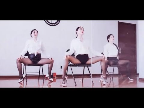 【舞尚白腿】性感美女黑丝美腿tb秀椅子舞