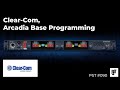 Clearcom arcadia base programming  pst090