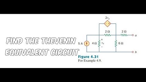 Example 4.9 | Thevenin  equivalent circuit |fundamental of electric circuit by Alexander