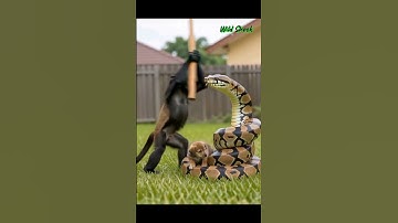 Giant Python Attack: Monkey’s Fierce Battle, Saving Its Baby from Python’s Belly