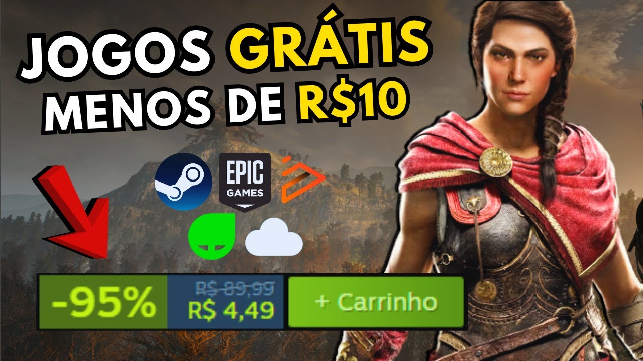 CORRE! +11 jogos GRÁTIS e jogos abaixo de 10 reais na STEAM, EPIC GAMES e  mais! 