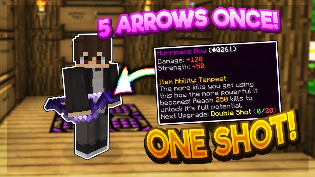 How To Get Hurricane Bow Ability Shot 5 Arrows At Once Hypixel Minecraft Server And Maps