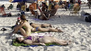 🇧🇷 Hot day at Copacabana beach Brazil | beach walk 4k