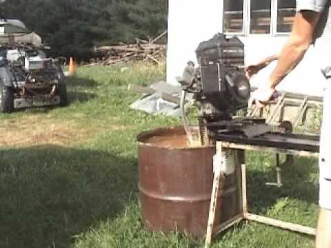 Home made chain-drive outboard - YouTube