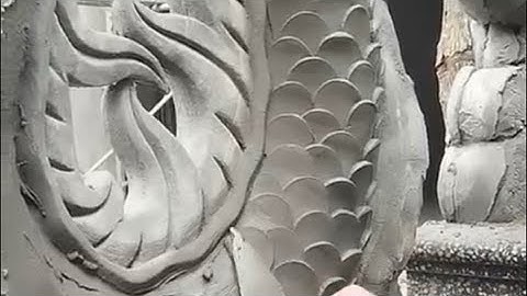 Đắp vẩy rồng bằng xi măng quá đẹp