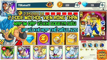 Học Viện Rồng Thần - 2 Code Mới & Nạp 800K Nâng Vũ Khí Hợp Thể Siêu Gogeta x Vegeto Lv20 Review