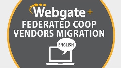 EDI with FED COOP 04/20 - Vendors migration on Webgate+ by EDI Gateway