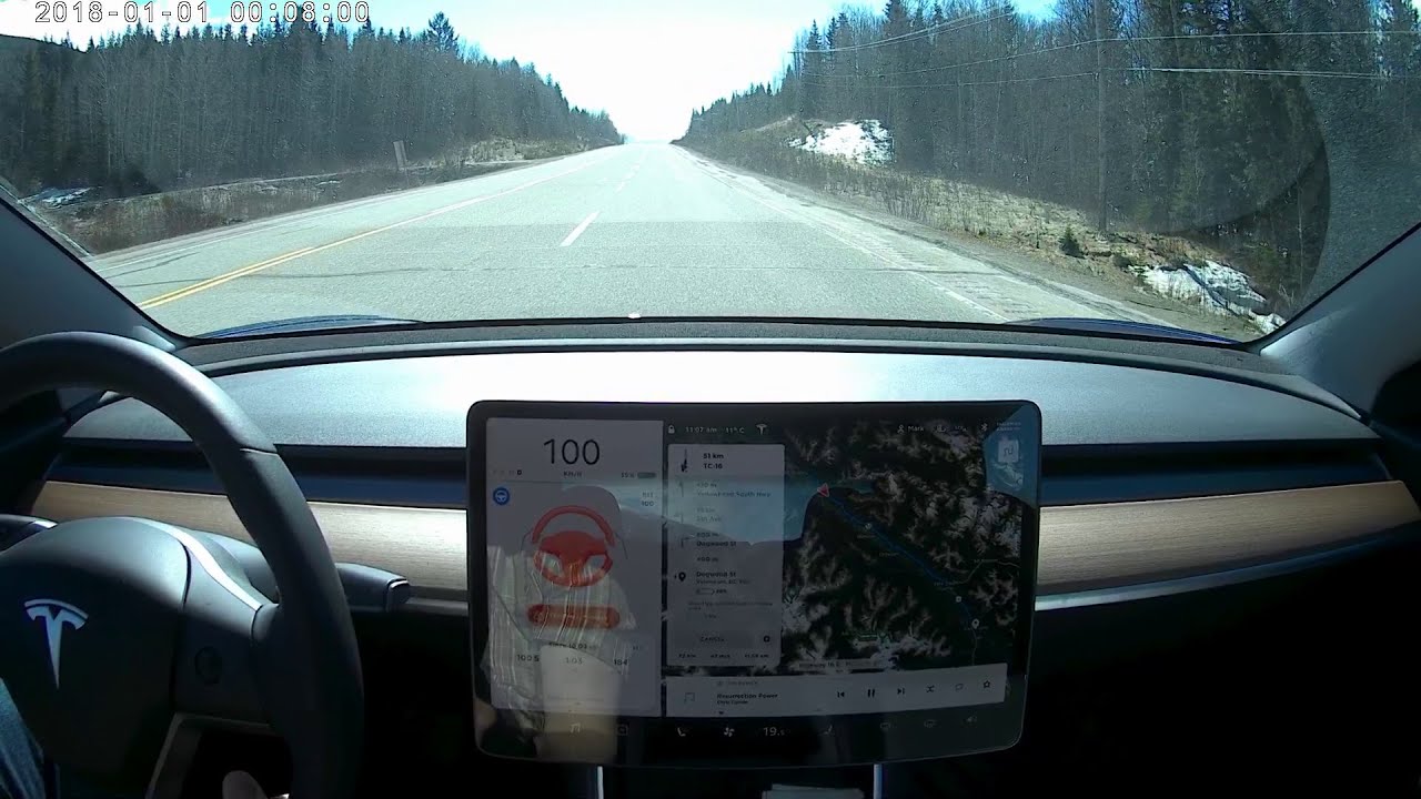 Tesla Model 3 Autopilot fails Part 4 (highway lane confusion) YouTube