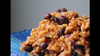 Low Fat VEGAN No Oil Spanish Rice & Beans Recipe