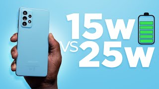 Samsung Galaxy A52 5G ULTIMATE Charging Test | 25w vs 15w
