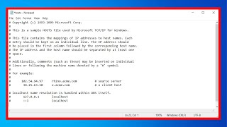 How To Edit hosts File In Windows 10 - How To Block Domains & Subdomains Using Windows hosts File screenshot 2