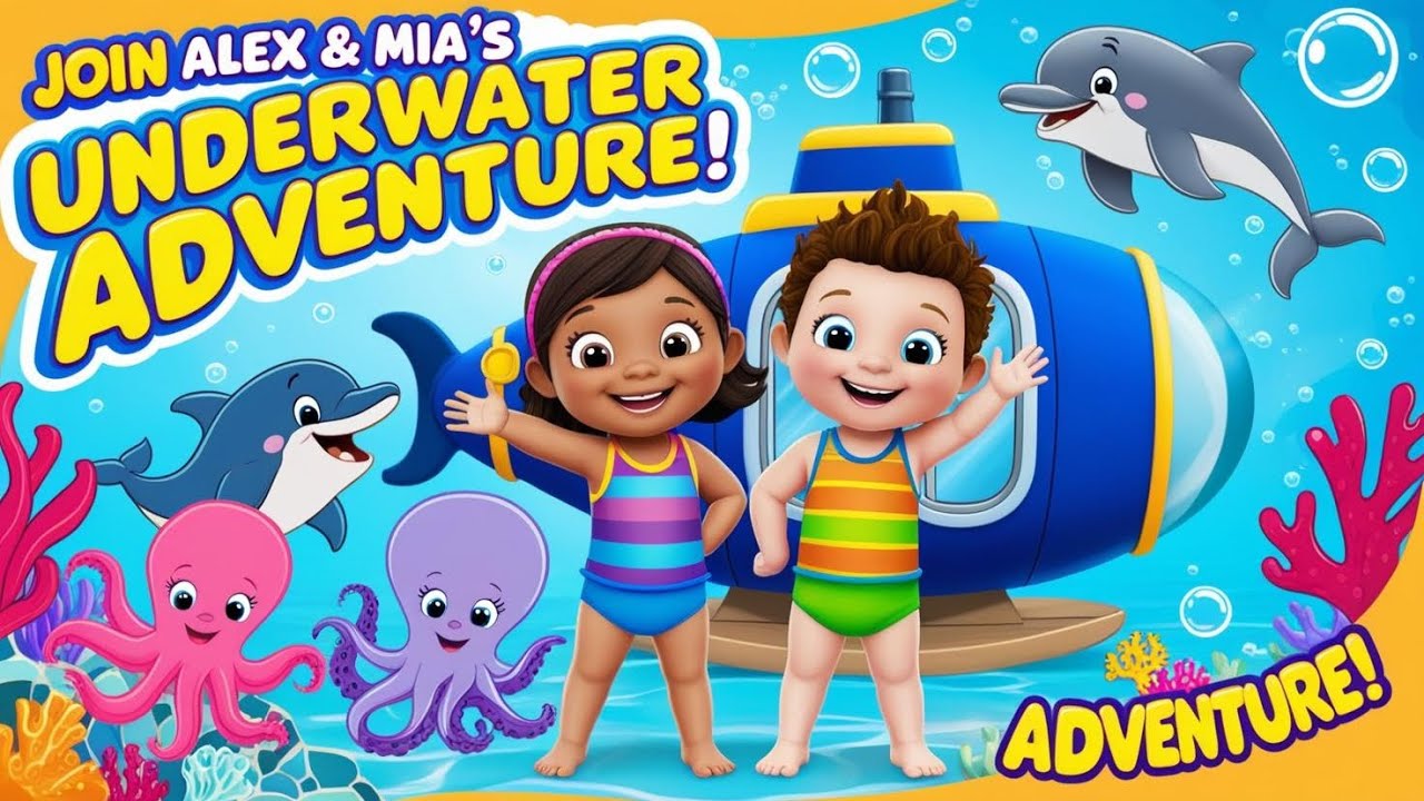 Underwater Adventure: Sing & Dance with Alex and Mia Having Fun in Sea ...