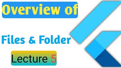 Flutter An Overview of the Generated Files & Folders | Lecture #5