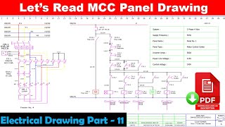 Let's Read Electrical MCC Panel Drawing | Electrical Drawing part 11 | Electrical Technician