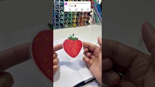 🍓 Adding a Strawberry to My Sticker Book!  #sticker #art #stickerbook #drawing #shorts