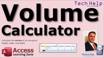 Calculate Volume in Microsoft Access - Create a Cubic Measurement Calculator. Good for Landscaping.