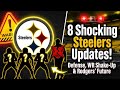 😱 8 Shocking Steelers Updates You NEED to See! 🔥 Rodgers, WR Shake-Up & Defense Crisis!