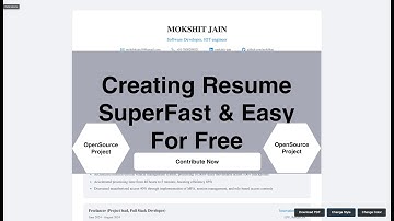 Build Your Professional Resume with Our Open Source Resume Builder