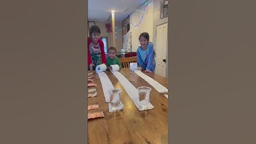 Part 1: Toilet Paper with a glass of water game #game  #fun  #christmas