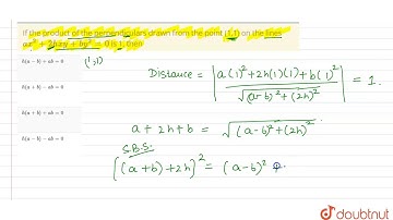 If the product of the perpendiculars drawn from the point (1,1) on the lines `ax^(2)+2hxy+