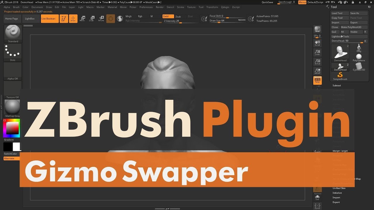 digital marketing Gizmo Swapper - Pixologic's ZBrush Plugin