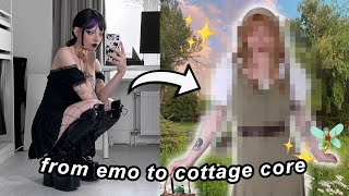from EMO to COTTAGE CORE transformation ?‍️