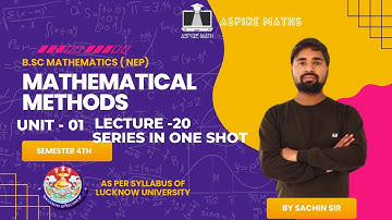 BSC MATHEMATICS: Mathematical Methods Unit 01 Lecture-20 - Lucknow University  #bsc #nep