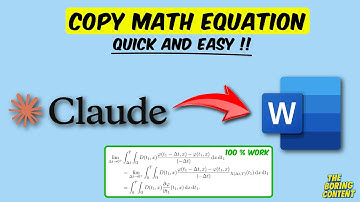 How to Copy & Paste Math Equations from Claude AI to Word (The Right Way!)