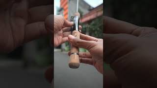 Stream Rod Single Hand dengan grip cork ringan banget. Joran Ultralight Lemoren Moying carbon solid.