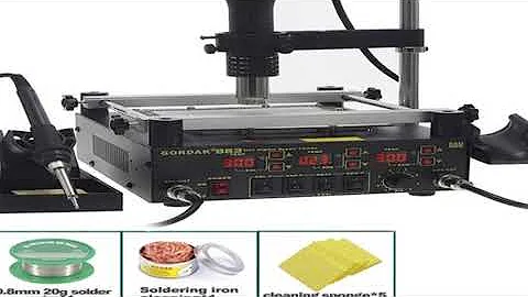 REVIEW 100% Original GORDAK 863 3 in 1 Welding Station Hot Air Rework Station Preheating Station For