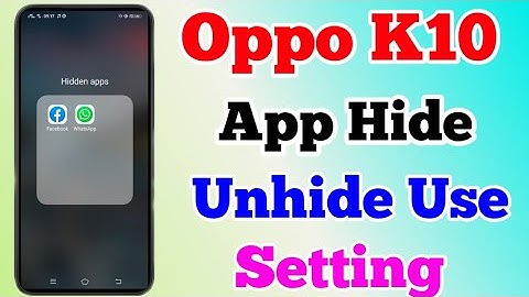 Oppo K10 App Hide Kaise Kare || How To App Hide Setting On Oppo K10 || Oppo K10 App Lock Setting