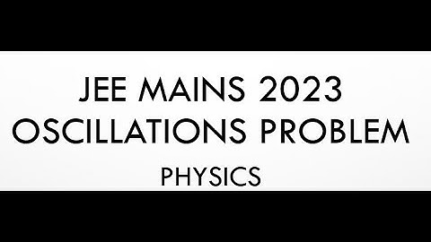 A particle executes SHM of amplitude A. The distance from the mean#  jee mains 2023#jee #physics