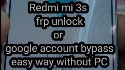 Redmi mi 3/ 3s Frp unlock 🔓 or Google account bypass 💯% working this trick || without PC ||