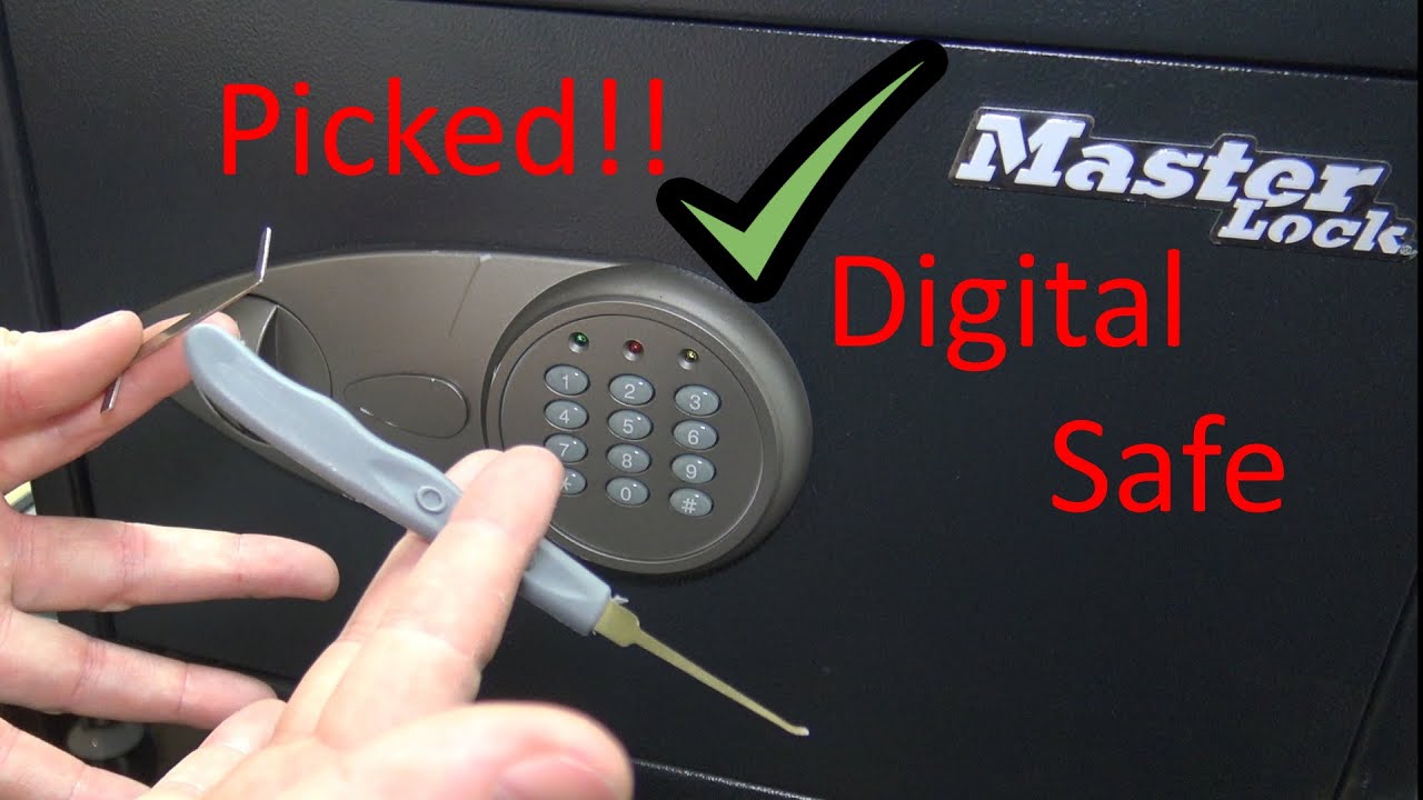 (460) Master Lock Digital Safe model X125ML Picked Open - YouTube