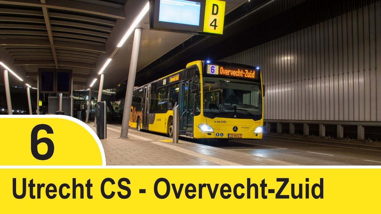 [4K] Bustraject | Lijn 6 | Utrecht CS - Overvecht NS (Citaro C2)