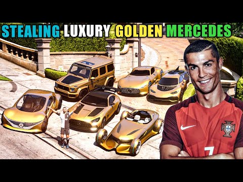 Gta 5 - Stealing Future's Luxury Golden Mercedes With Cristiano Ronaldo! (Real Life Cars #29)