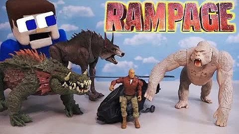 RAMPAGE MOVIE TOYS Lizzie vs George vs Ralph Unbox...