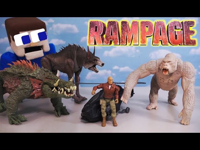 RAMPAGE MOVIE TOYS Lizzie vs George vs Ralph Unboxing Commercial
