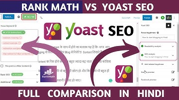 Rank math vs yoast seo full comparison in hindi | rank math vs yoast