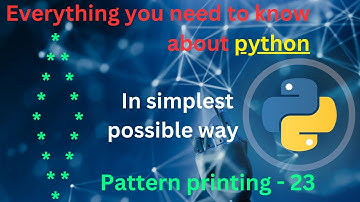 Pattern printing 23 | hollow diamond | pattern printing in python tutorial | python full course