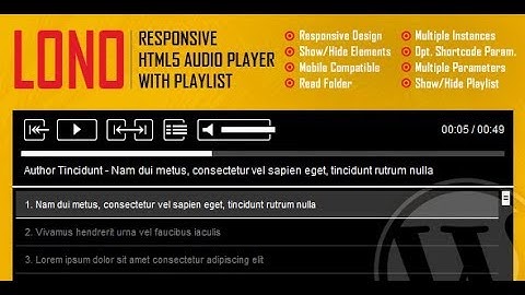 Lono - Responsive HTML5 Audio Player With Playlist - Installation