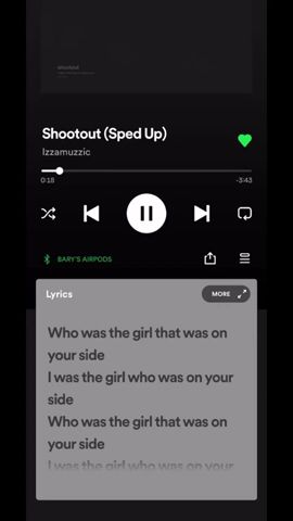song-shootout (sped up) those are a actual lyrics for whoever wanted
