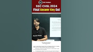 SSC CHSL EXAM 2024 | SSC CHSL TIER 1 ANSWER KEY OUT 2024 #SHORTS #CHSL #PW