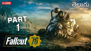 LIVE - finally playing Fallout 76 - PS5 Gameplay Telugu - part 1