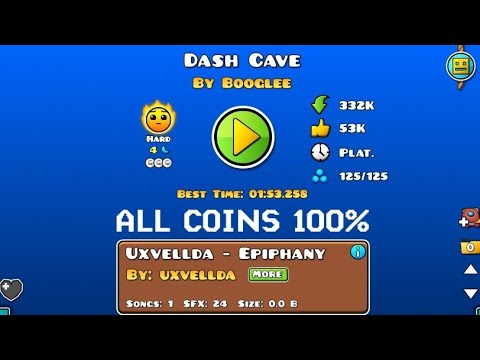 Dash Cave 100% plus ALL COINS • Geometry Dash