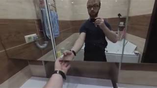 видео Шкафы для ванной комнаты навесные с зеркалом