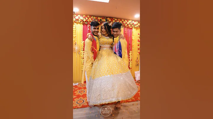 My Haldi ceremony 💛 Indian wedding haldi rasam 🌼🌻 #haldi #haldiceremony #indianwedding #ytshorts