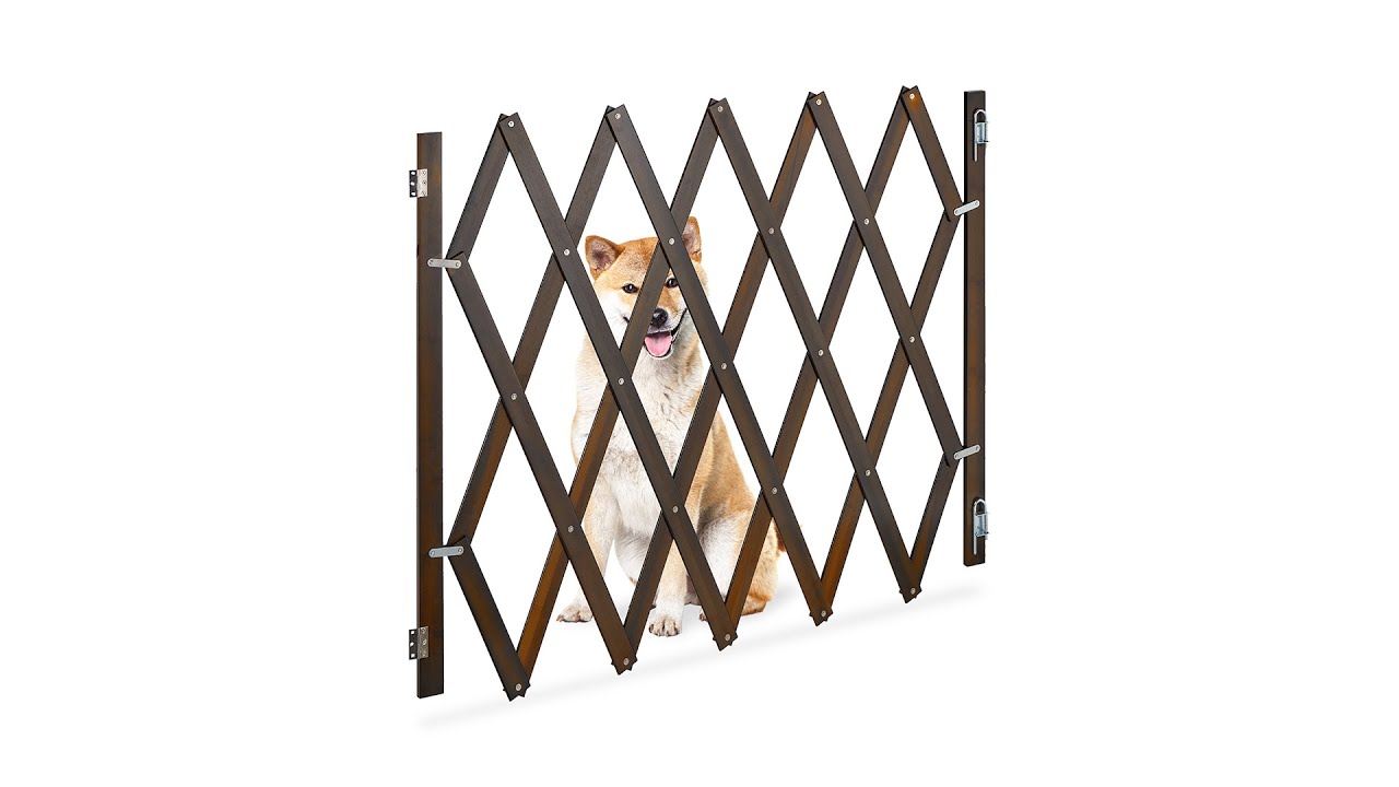 Acheter ICI une barrière de sécurité marron pour chiens