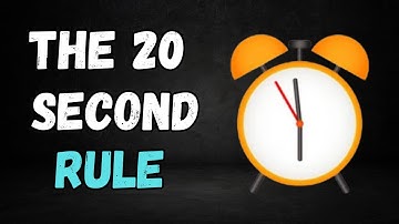 Use Laziness To Your Advantage - The 20 Second Rule