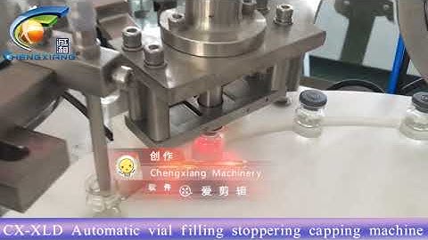 CX-XLD  High quality automatic vial bottle liquid filling stoppering capping machine